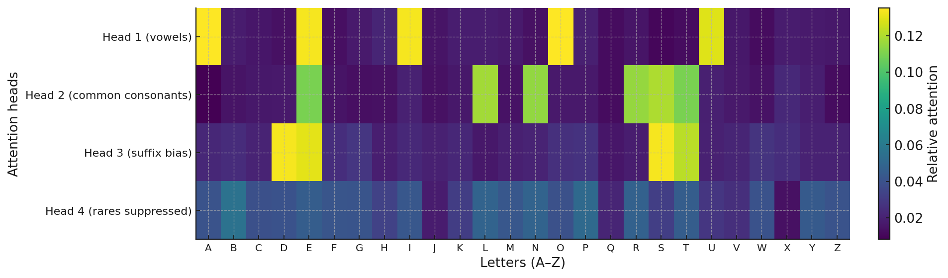 Example of attention head specialization